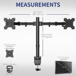 Adjustable Steel Dual Monitor Stand for 30" Screens