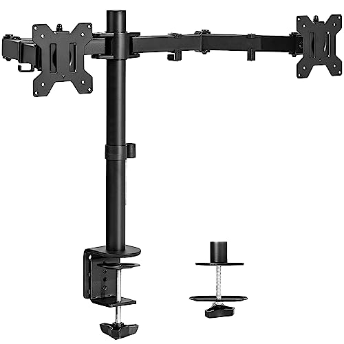 Adjustable Steel Dual Monitor Stand for 30" Screens
