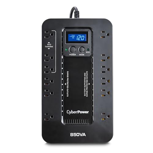 EC850LCD Battery Backup & Surge Protector, 850VA