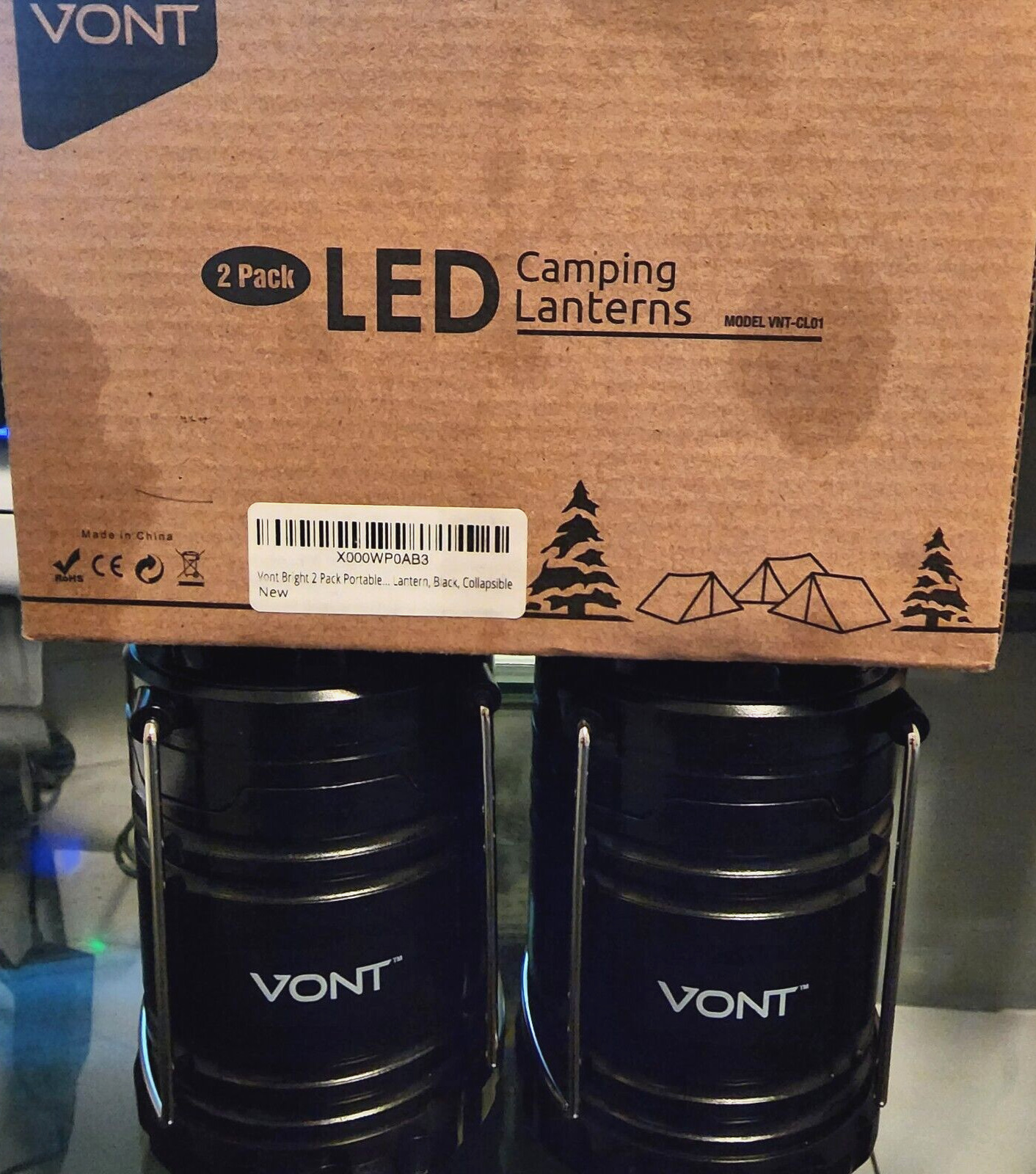 Super Bright LED Camping Lanterns, 2-Pack