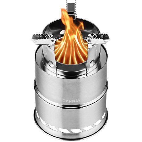 CANWAY Wood Stove, Windproof Backpacking Survival Stove