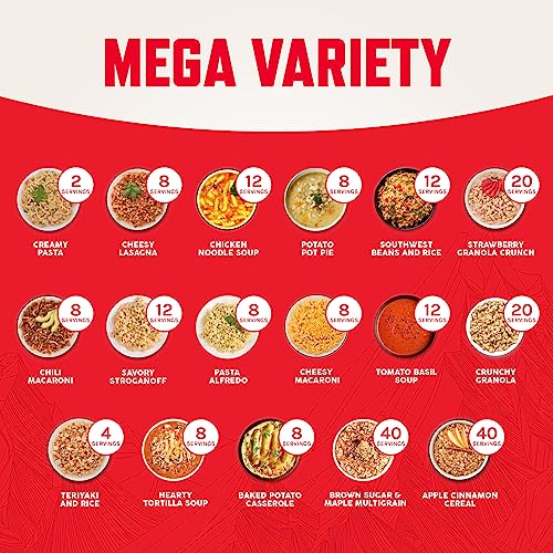 Emergency Food Supply: Freeze-Dried Meals, 240 Servings
