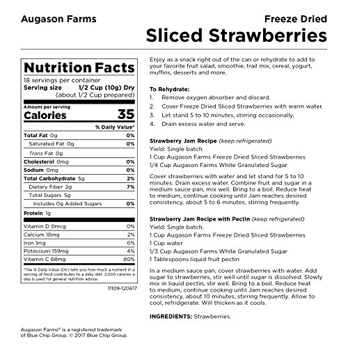 Freeze Dried Sliced Strawberries - Augason Farms