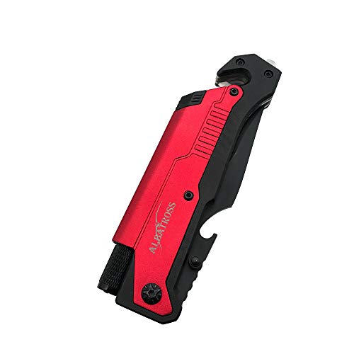 6-in-1 Tactical Folding Pocket Knife with LED Light