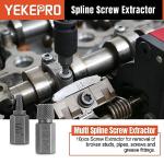 YEKEPRO 40 Pcs Bolt & Screw Extractor Set with Left Hand Cobalt Drill Bit Set, Easy Out Broken Stripped Screw Removal Tool for Damaged, Frozen, Studs, Rusted, Rounded-Off Bolts, Nuts & Screws, T15139