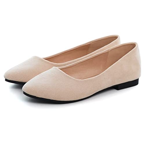 Classic White Retro Pointed Toe Ballet Flats