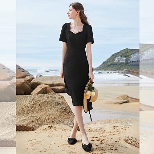 Elegant Black Bow Ballet Flats for Women