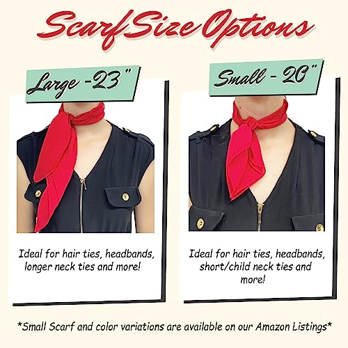 50's Style Black Polka Dot Chiffon Scarf