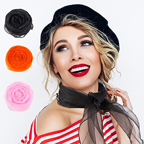 50s Retro Chiffon Scarves Set - 10 Pieces