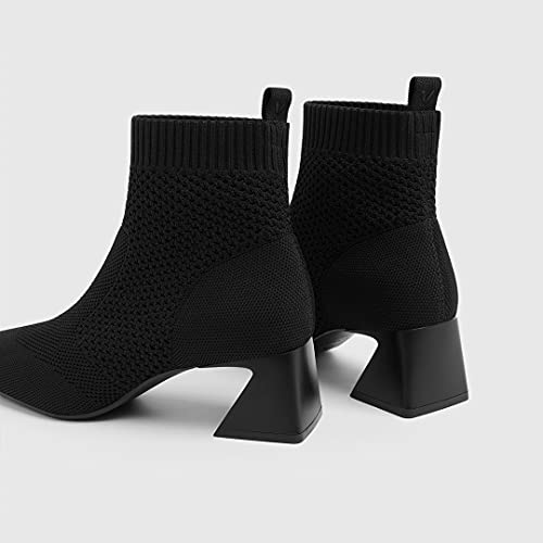Retro-Inspired Pointed Toe Chunky Ankle Boots