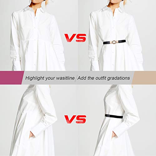 Retro Stretch Skinny Belt Set for Women