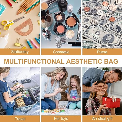 Retro Floral Corduroy Makeup Bag for Travel