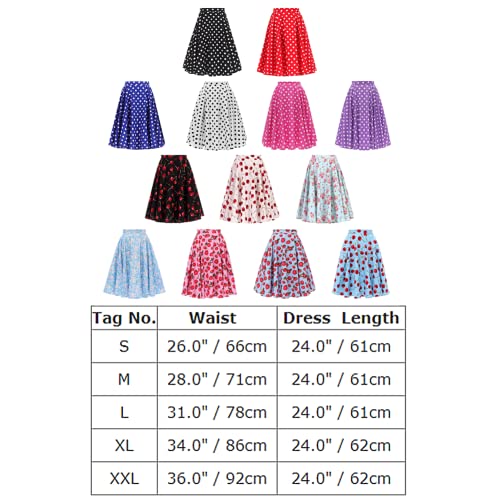 Pink Berry Floral A-Line Midi Skater Skirt