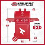 Char-Griller 3-Burner Propane Gas Grill - Black