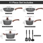 M Melenta 11-Piece Nonstick Granite Cookware Set