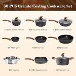 30-Piece Non-Stick Granite Cookware Set
