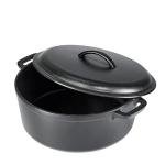 Round Pre-Seasoned Cast Iron Dutch Oven, 7-Quart