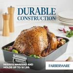 Farberware Nonstick Steel Roaster with Flat Rack