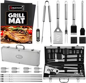 23-Piece BBQ Grill Accessory Set with Thermometer