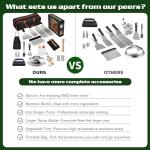 120 Pcs Griddle Accessory Kit for Outdoor Cooking