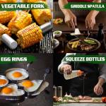 120 Pcs Griddle Accessory Kit for Outdoor Cooking