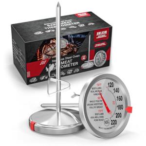 AWLKIM 2 Pack Stainless Steel Meat Thermometers
