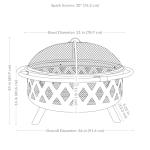 Sunnydaze 36-Inch Black Outdoor Fire Pit