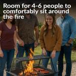 Sunnydaze 36-Inch Northland Steel Fire Pit Grill