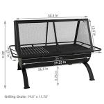 Sunnydaze 36-Inch Northland Steel Fire Pit Grill