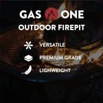 Gas One 22" Wood Burning Fire Pit with Lid