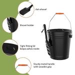 4.75-Gallon Metal Ash Bucket with Lid and Shovel