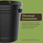 4.75-Gallon Metal Ash Bucket with Lid and Shovel