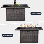 44-Inch Propane Fire Pit Table with Wind Guard