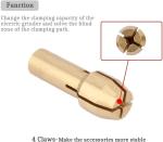 Brass Collet Set for Rotary Tools - 10 Pieces