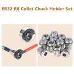 Kimllier ER32 R8 Collet Chuck Holder Set