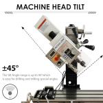 1300W R8 Taper Milling Drilling Machine 50-2250RPM