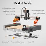 CNC Router Machine 300W, 4-Axis Control, 420mm Workspace