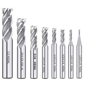 High Speed Steel 4 Flute End Mill Cutter Set