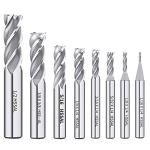 High Speed Steel 4 Flute End Mill Cutter Set