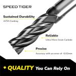 SPEED TIGER 1/4" Carbide End Mill Set 2pcs