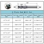 6-Piece Carbide Square End Mill Bit Set