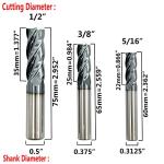 6-Piece Carbide Square End Mill Bit Set