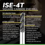 Speed Tiger ISE 1/8” Carbide End Mill 4 Flute