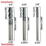 6-Piece Carbide Square End Mill Bit Set
