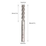 8-Pack 1/4 Inch HSS End Mill Cutting Bits