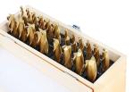 20-PC TiN-Coated H.S.S. End Mill Set