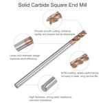 5pcs 3mm Square Nose End Mills for CNC