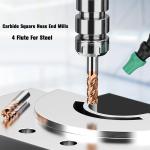 Carbide End Mills Set 1/8" to 3/8" - 5Pcs