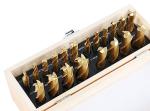 20-PC TiN-Coated H.S.S. End Mill Set