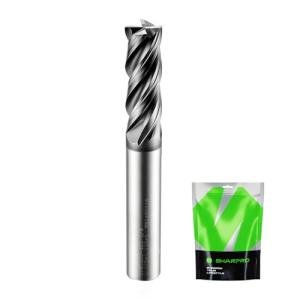 SHAPPRO 3/8" Carbide Square End Mill, 4 Flute